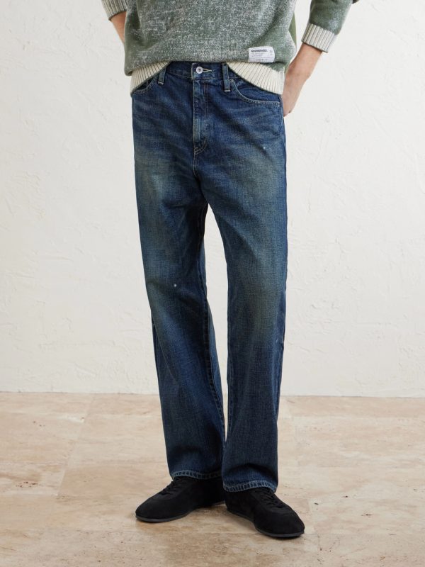 Washed Straight-Leg Jeans - FR