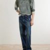 Washed Straight-Leg Jeans - OU