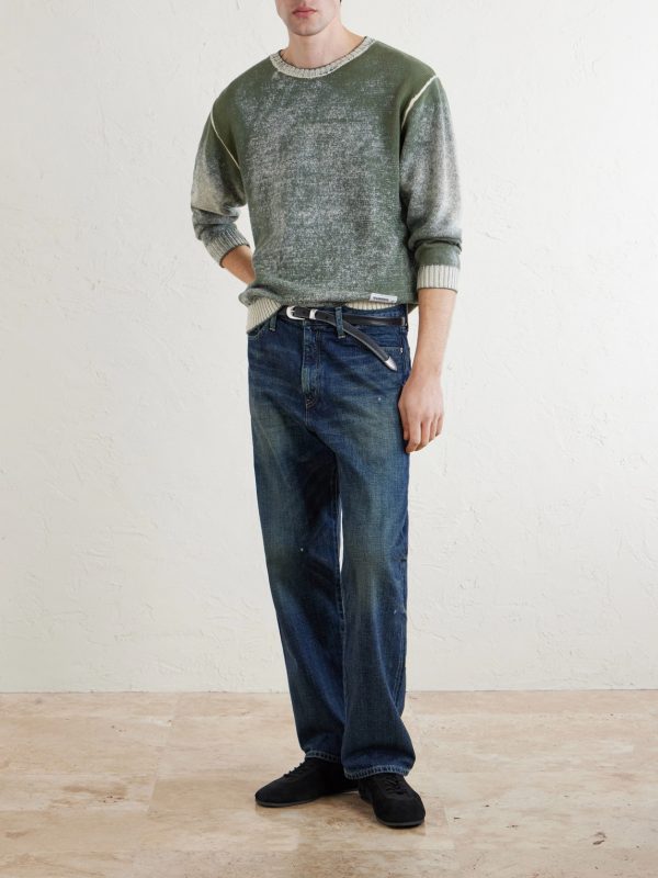Washed Straight-Leg Jeans - OU