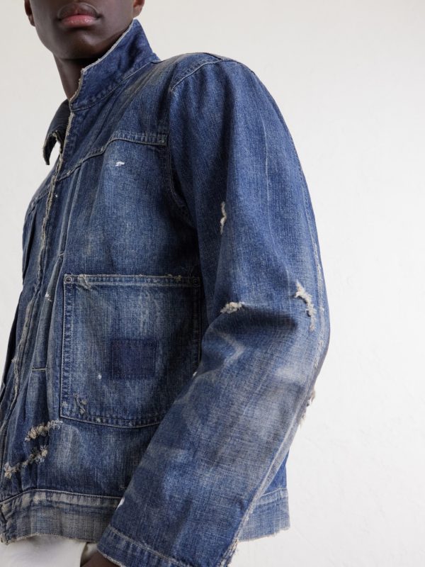 Distressed Denim Jacket - E1 Distressed Denim Jacket - E1