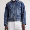 Distressed Denim Jacket - FR Distressed Denim Jacket - FR