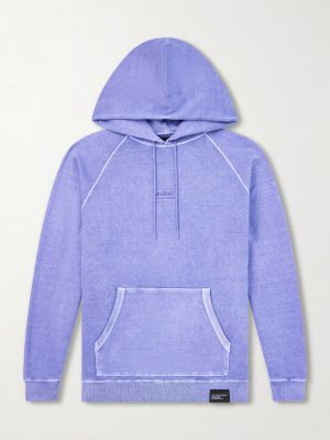 Logo-Embroidered Pigment-Dyed Cotton-Jersey Hoodie Logo-Embroidered Pigment-Dyed Cotton-Jersey Hoodie