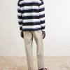 Logo-Embroidered Striped Cotton-Jersey Sweater - BK Logo-Embroidered Striped Cotton-Jersey Sweater - BK