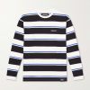 Logo-Embroidered Striped Cotton-Jersey Sweater Logo-Embroidered Striped Cotton-Jersey Sweater