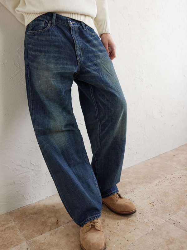 Washed Wide-Leg Jeans - E1