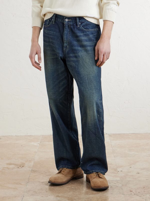 Washed Wide-Leg Jeans - FR