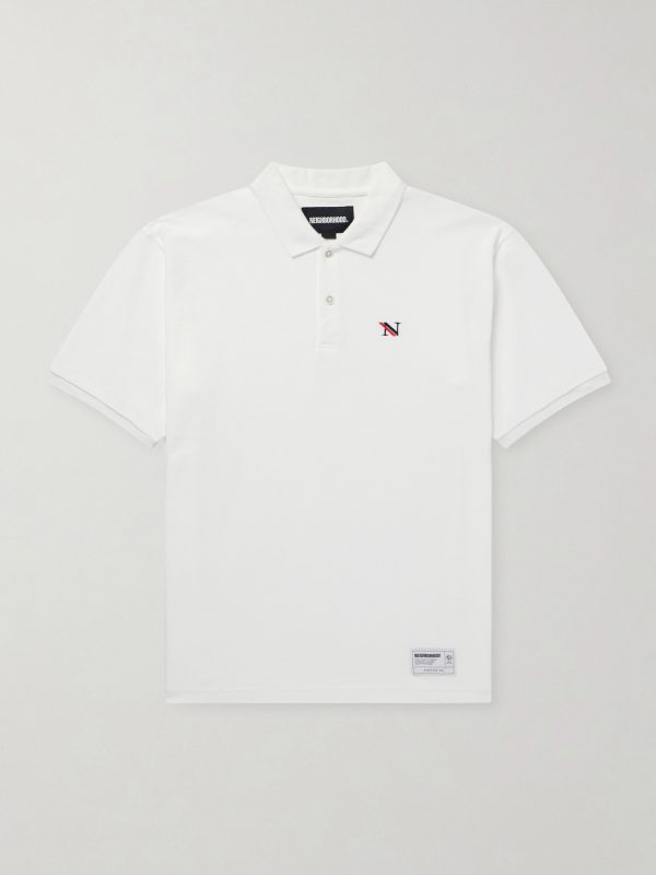 Logo-Appliquéd Embroidered Cotton-Piqué Polo Shirt