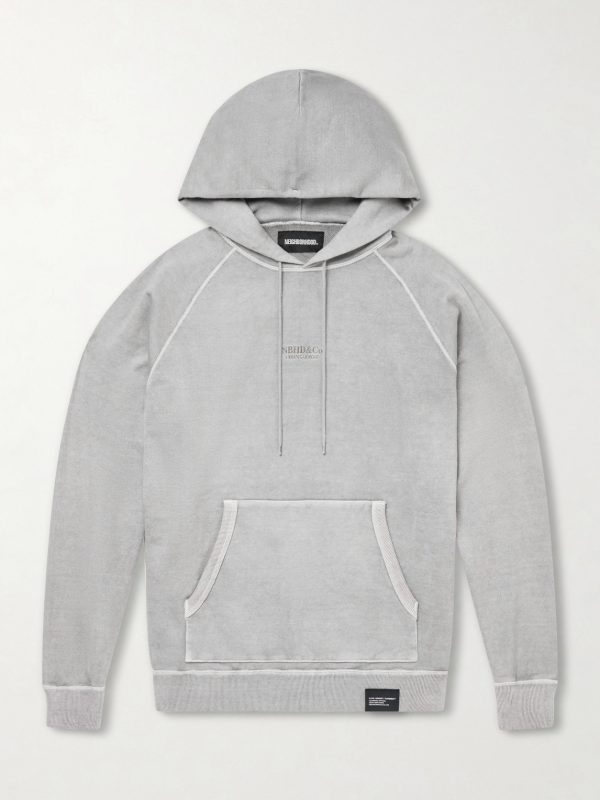 Logo-Embroidered Pigment-Dyed Cotton-Jersey Hoodie Logo-Embroidered Pigment-Dyed Cotton-Jersey Hoodie
