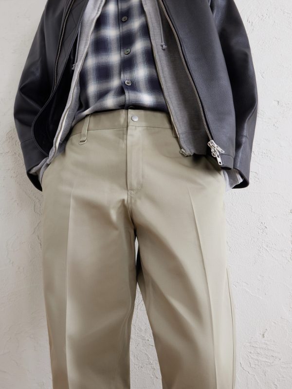 Straight-Leg Twill Trousers - E1