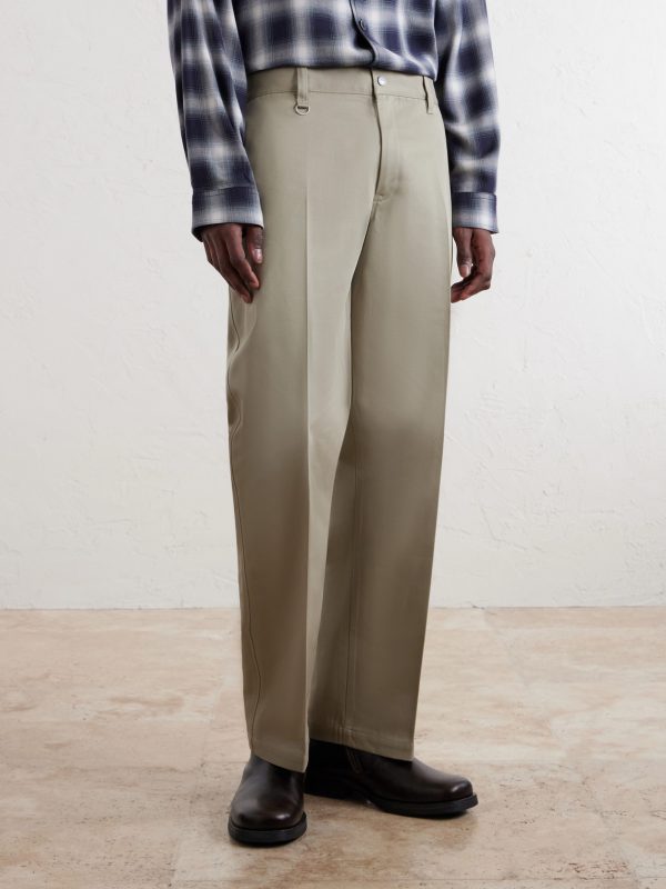 Straight-Leg Twill Trousers - FR