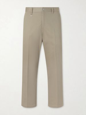 Straight-Leg Twill Trousers