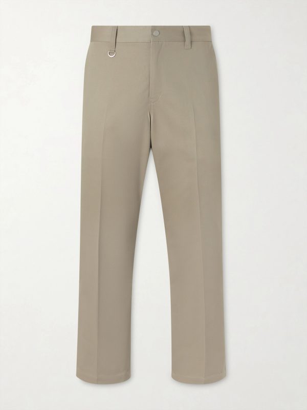 Straight-Leg Twill Trousers