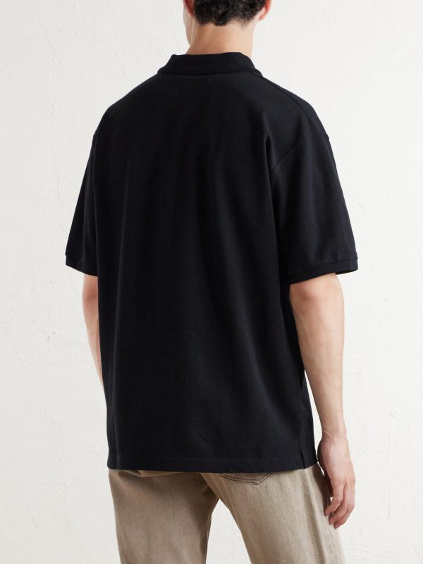 Logo-Appliquéd Embroidered Cotton-Piqué Polo Shirt - BK Logo-Appliquéd Embroidered Cotton-Piqué Polo Shirt - BK