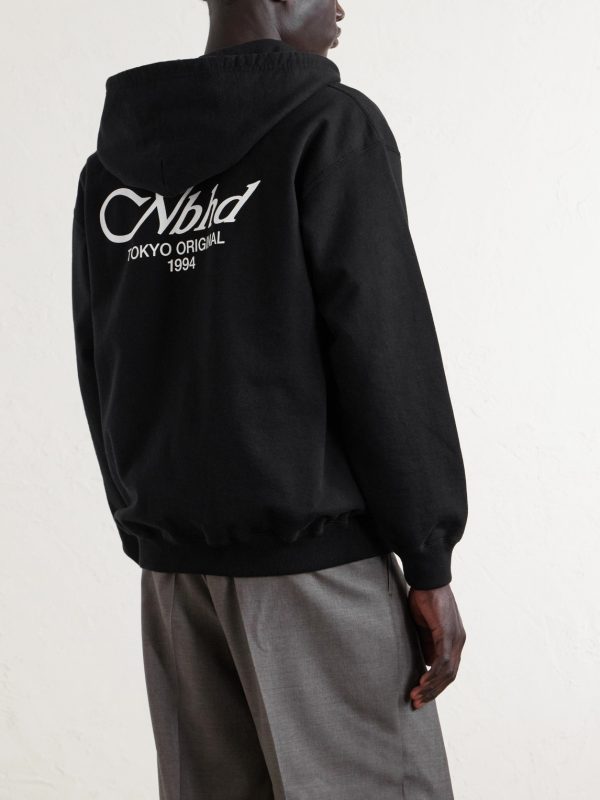 Staple Logo-Print Cotton-Fleece Zip-Up Hoodie - BK