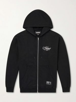 Staple Logo-Print Cotton-Fleece Zip-Up Hoodie
