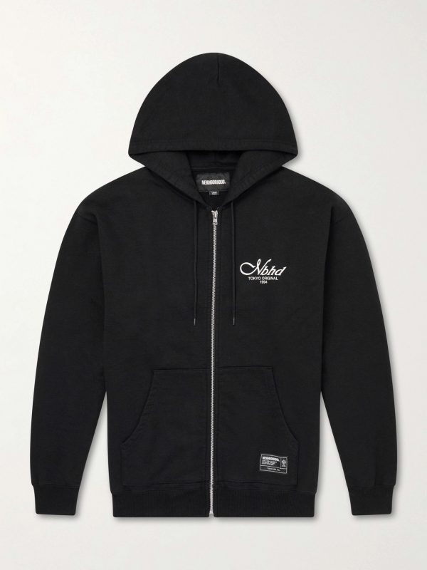 Staple Logo-Print Cotton-Fleece Zip-Up Hoodie