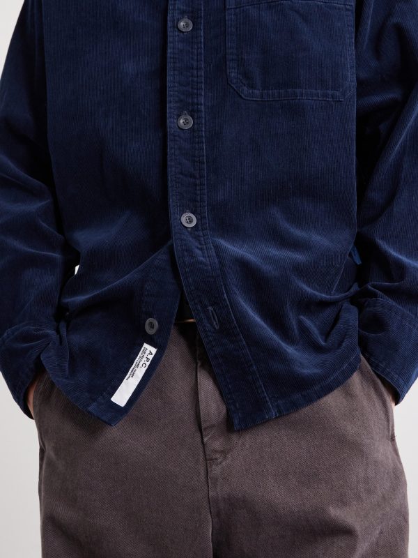 Basile Logo-Embroidered Cotton-Corduroy Shirt - CU Basile Logo-Embroidered Cotton-Corduroy Shirt - CU