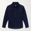 Basile Logo-Embroidered Cotton-Corduroy Shirt Basile Logo-Embroidered Cotton-Corduroy Shirt