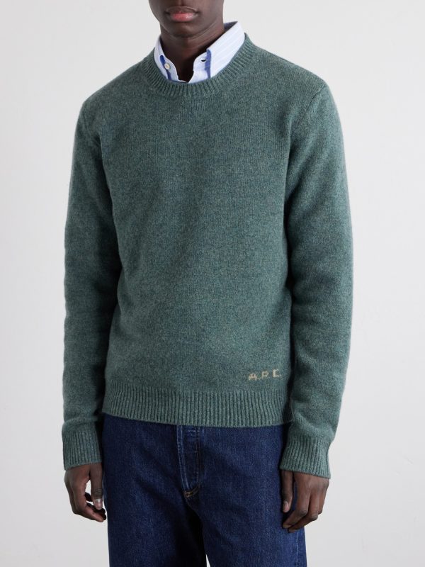 Edmond Logo-Intarsia Wool Sweater - FR Edmond Logo-Intarsia Wool Sweater - FR