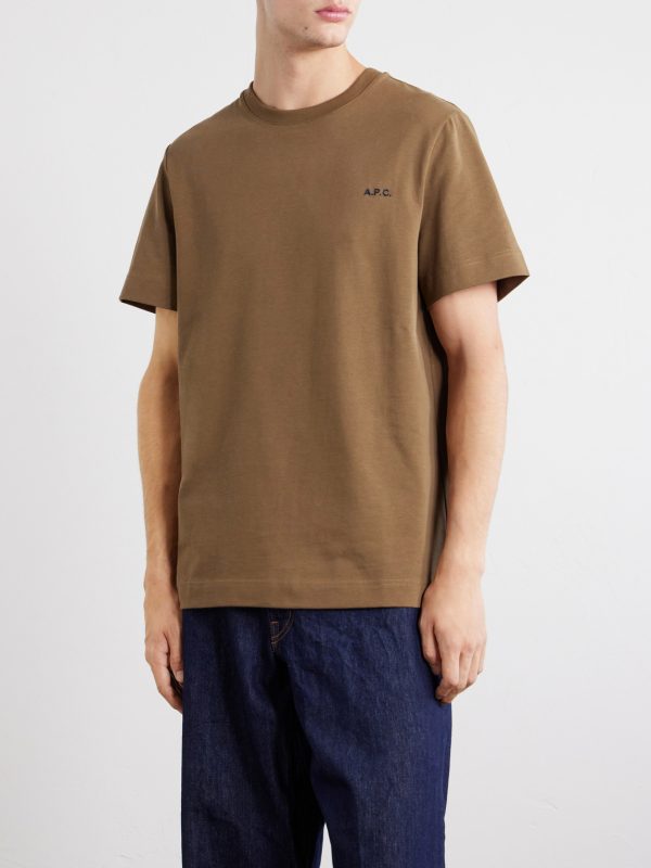 Oliver Logo-Embroidered Cotton-Jersey T-Shirt - FR Oliver Logo-Embroidered Cotton-Jersey T-Shirt - FR