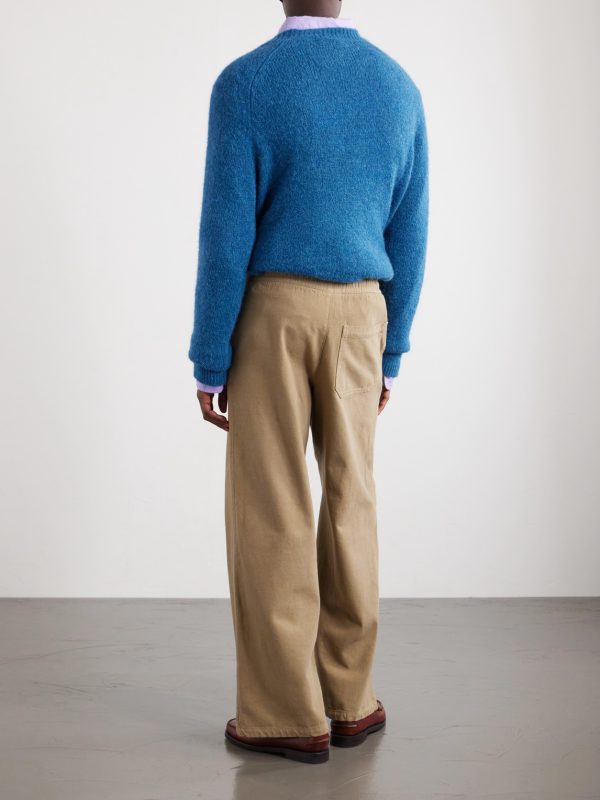 Straight-Leg Cotton-Twill Trouser - BK Straight-Leg Cotton-Twill Trouser - BK