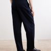 Ricky Straight-Leg Pleated Organic Cotton Trousers - BK