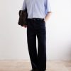 Ricky Straight-Leg Pleated Organic Cotton Trousers - OU