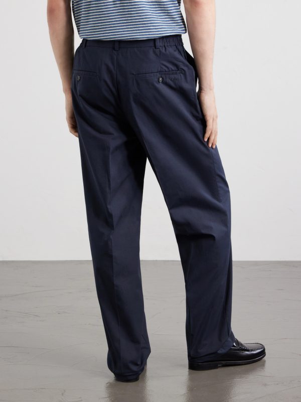 Dylan Straight-Leg Cotton-Poplin Trousers - BK Dylan Straight-Leg Cotton-Poplin Trousers - BK