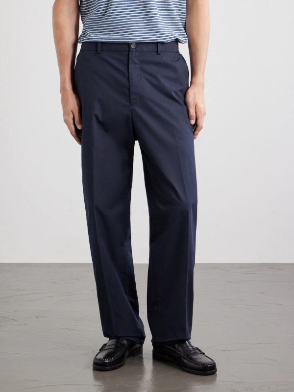 Dylan Straight-Leg Cotton-Poplin Trousers - FR Dylan Straight-Leg Cotton-Poplin Trousers - FR