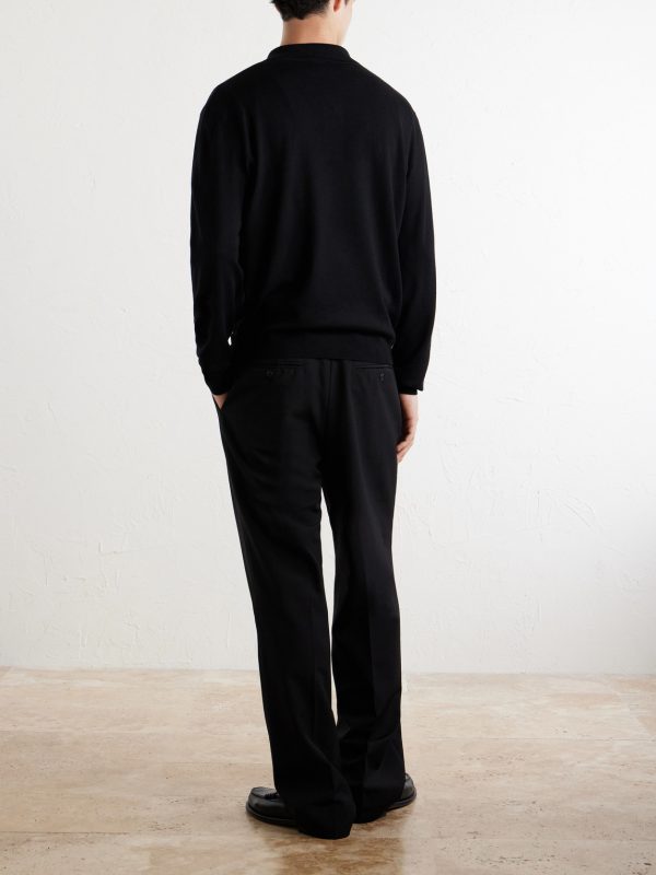 Riou Virgin Wool Polo Shirt - BK Riou Virgin Wool Polo Shirt - BK