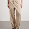 Ricky Straight-Leg Pleated Organic Cotton Trousers - FR Ricky Straight-Leg Pleated Organic Cotton Trousers - FR