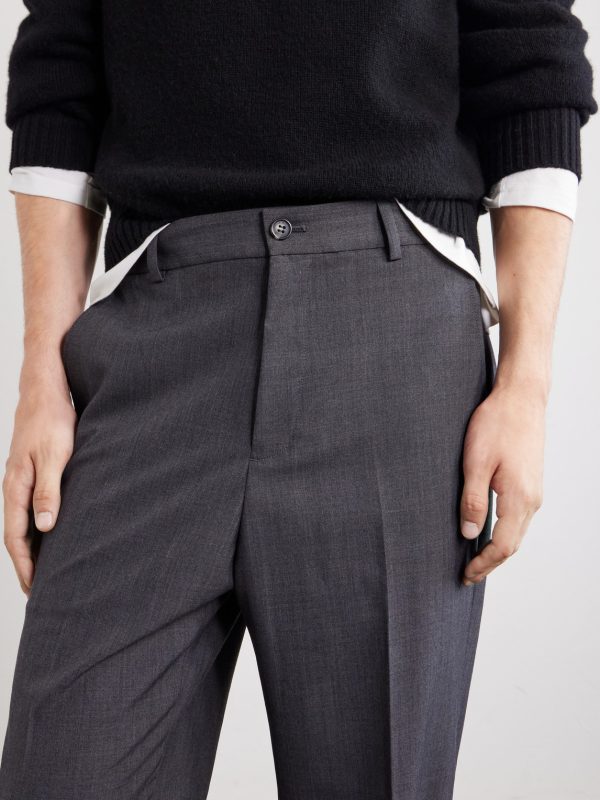 Dylan Straight-Leg Wool-Blend Grain de Poudre Trousers - CU Dylan Straight-Leg Wool-Blend Grain de Poudre Trousers - CU