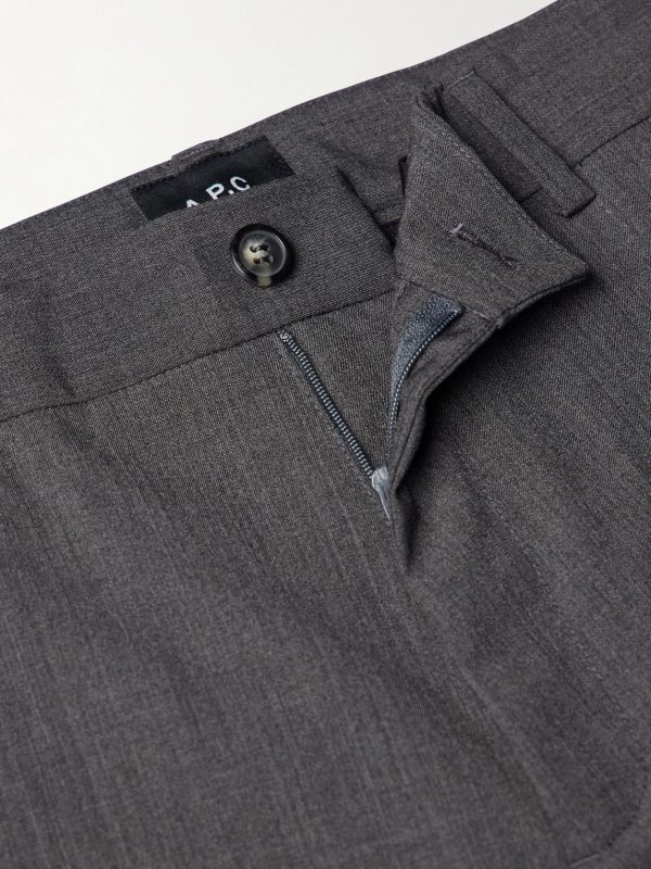 Dylan Straight-Leg Wool-Blend Grain de Poudre Trousers - E1 Dylan Straight-Leg Wool-Blend Grain de Poudre Trousers - E1