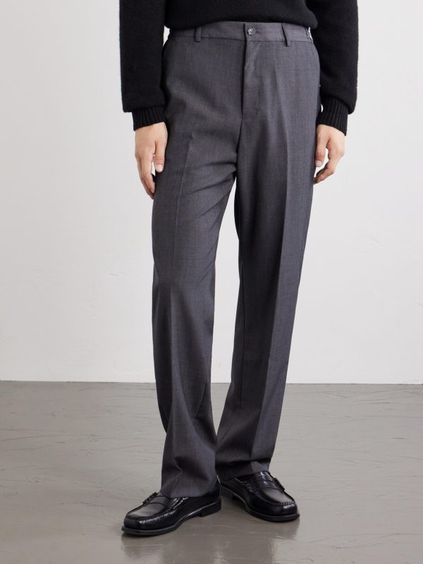 Dylan Straight-Leg Wool-Blend Grain de Poudre Trousers - FR Dylan Straight-Leg Wool-Blend Grain de Poudre Trousers - FR