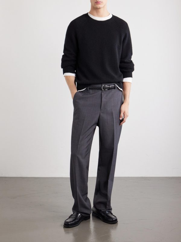 Dylan Straight-Leg Wool-Blend Grain de Poudre Trousers - OU Dylan Straight-Leg Wool-Blend Grain de Poudre Trousers - OU