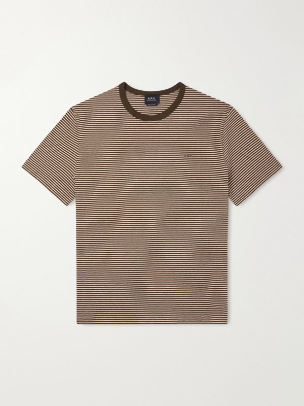 Josh Striped Cotton-Jersey T-Shirt Josh Striped Cotton-Jersey T-Shirt