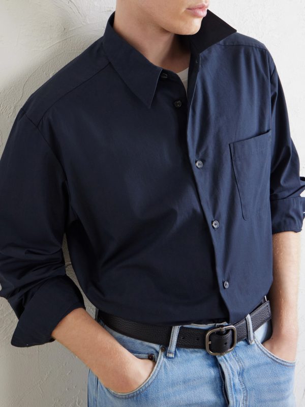 Malo Logo-Embroidered Organic Cotton-Poplin Shirt - CU Malo Logo-Embroidered Organic Cotton-Poplin Shirt - CU
