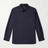 Malo Logo-Embroidered Organic Cotton-Poplin Shirt Malo Logo-Embroidered Organic Cotton-Poplin Shirt