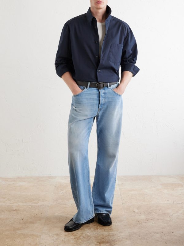 Malo Logo-Embroidered Organic Cotton-Poplin Shirt - OU Malo Logo-Embroidered Organic Cotton-Poplin Shirt - OU