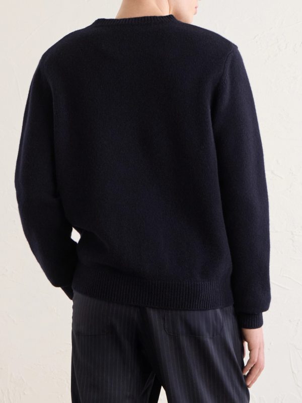Edmond Logo-Intarsia Wool Sweater - BK Edmond Logo-Intarsia Wool Sweater - BK