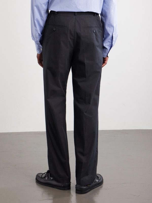 Dylan Straight-Leg Cotton-Poplin Trousers - BK