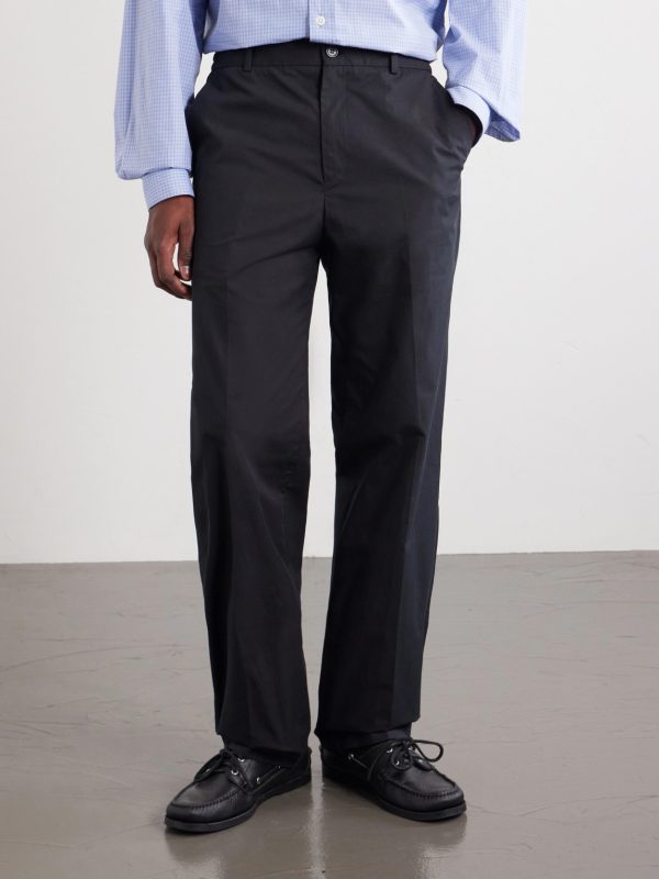 Dylan Straight-Leg Cotton-Poplin Trousers - FR
