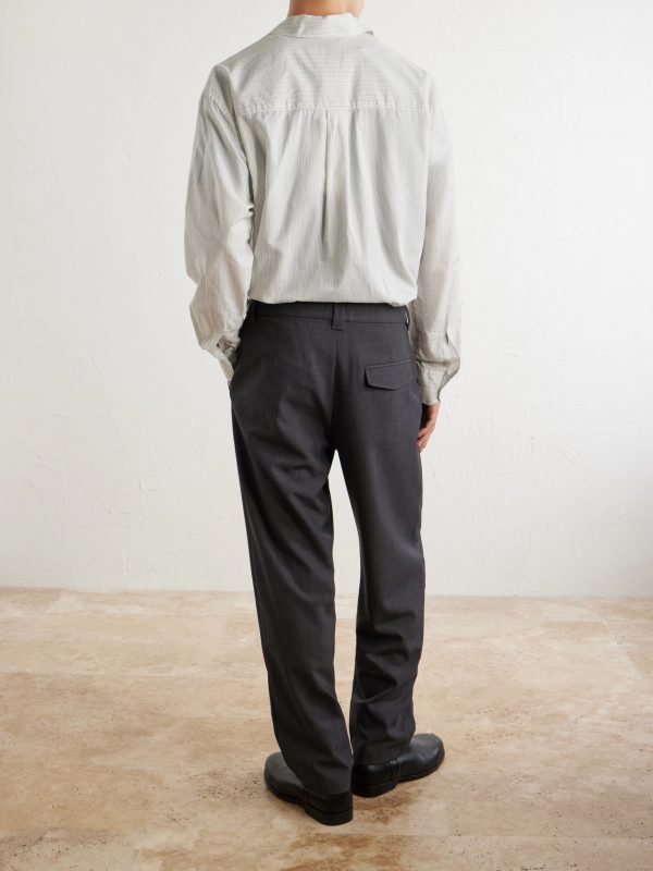 Renato Wide-Leg Pleated Twill Trousers - BK Renato Wide-Leg Pleated Twill Trousers - BK