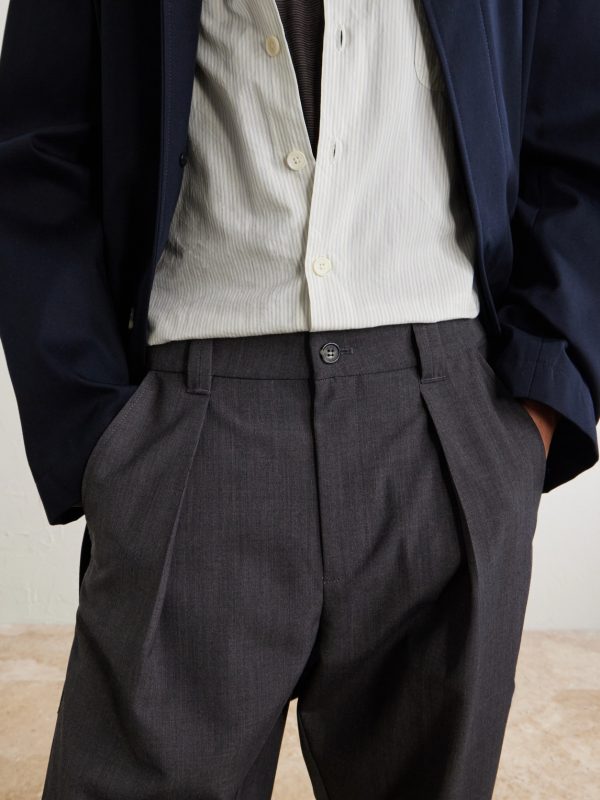 Renato Wide-Leg Pleated Twill Trousers - CU Renato Wide-Leg Pleated Twill Trousers - CU