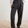 Renato Wide-Leg Pleated Twill Trousers - FR Renato Wide-Leg Pleated Twill Trousers - FR