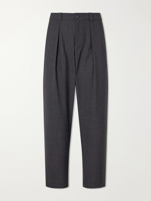 Renato Wide-Leg Pleated Twill Trousers Renato Wide-Leg Pleated Twill Trousers