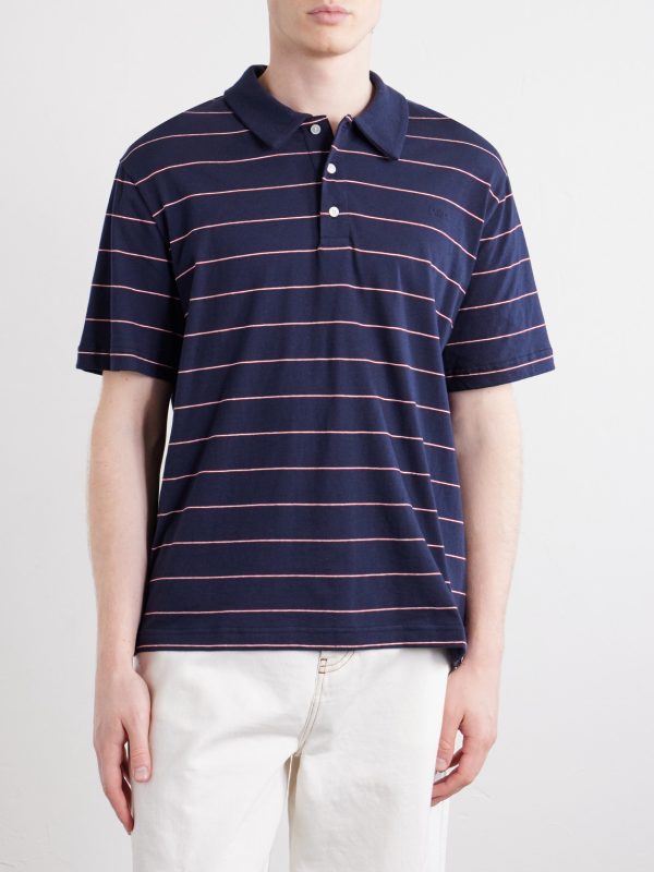 Henry Striped Cotton-Blend Jersey Polo Shirt - FR