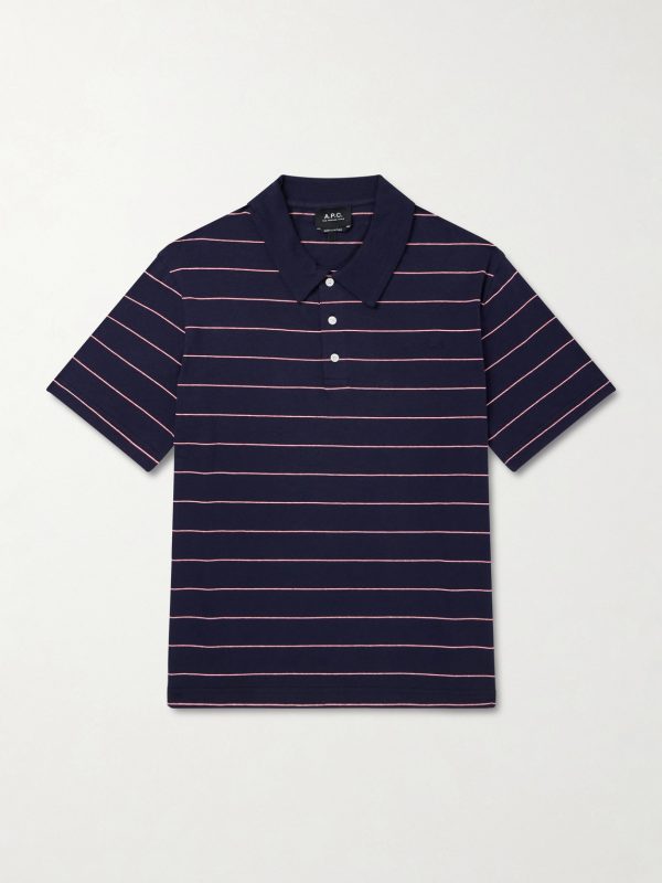 Henry Striped Cotton-Blend Jersey Polo Shirt