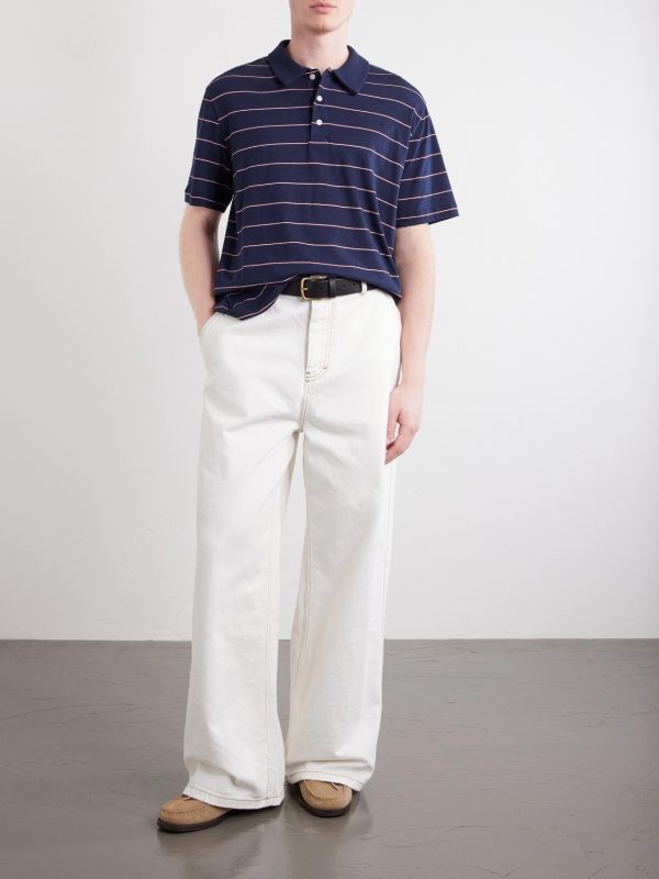 Henry Striped Cotton-Blend Jersey Polo Shirt - OU