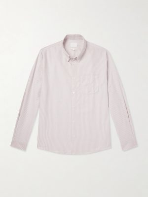 Button-Down Collar Striped Cotton Shirt Button-Down Collar Striped Cotton Shirt